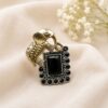 Two Tone Elephant Ring elegant elephant design brass jewelry with premium dual tone polish