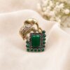 Two Tone Elephant Ring elegant elephant design brass jewelry with premium dual tone polish