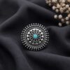 Oxidized Silver Ring antique brass jewelry with traditional detailed design