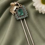 Two Tone Elephant Juda Pin – Traditional Hair Accessory for Elegant Looks - "MInt"