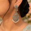 Dangler Flower Earring with Elegant Floral Design and Premium Polish