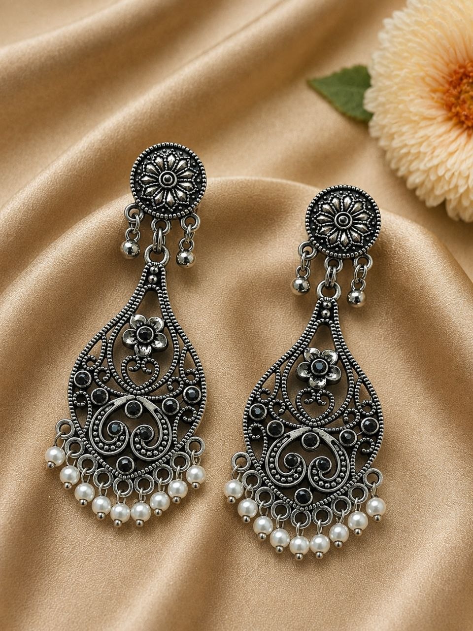 Dangler Flower Earring – Stunning Floral Design for Elegant Everyday and Festive Looks 4 Dangler Flower Earring with Elegant Floral Design and Premium Polish