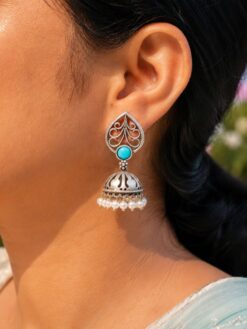 Antique Jhumki Earring with Traditional Indian Design and Premium Polish