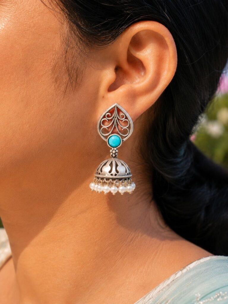 Antique Jhumki Earring – Traditional Design for Festive and Wedding Looks