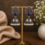 Antique Jhumki Earring – Traditional Design for Festive and Wedding Looks - Blue
