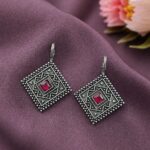 Designer Square Bugadi – Elegant Traditional Jewelry for Every Occasion - "Red"
