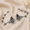 Unique Oxidized Earring With Chain Premium Look stylish ethnic brass jewelry premium statement earrings