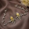 Unique Oxidized Earring With Chain Premium Look stylish ethnic brass jewelry premium statement earrings