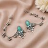 Unique Oxidized Earring With Chain Premium Look stylish ethnic brass jewelry premium statement earrings