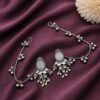 Unique Oxidized Earring With Chain Premium Look stylish ethnic brass jewelry premium statement earrings
