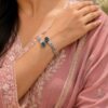 Silver Round Bracelet elegant premium brass jewelry stylish round wrist accessory
