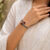Silver Geometric Bracelet modern stylish premium brass jewelry elegant wrist accessory