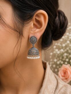 Dangler Jhumka Earring Elegant Traditional Brass Jewelry Premium Polish