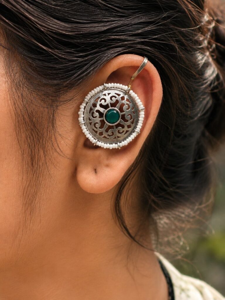 Silver Floral Bugadi – Exquisite Traditional Jewelry for Elegant Look