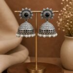 Elegant Jhumka Earring – Gorgeous Traditional Jewelry for Graceful Style - "Black"