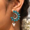 Elegant Peacock Earring traditional brass jewelry premium polish festive fashion accessory