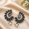 Elegant Peacock Earring traditional brass jewelry premium polish festive fashion accessory
