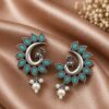 Elegant Peacock Earring traditional brass jewelry premium polish festive fashion accessory