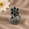 Designer Peacock Ring traditional brass jewelry premium polish elegant ethnic statement ring