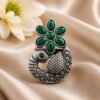 Designer Peacock Ring traditional brass jewelry premium polish elegant ethnic statement ring