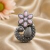 Designer Peacock Ring traditional brass jewelry premium polish elegant ethnic statement ring