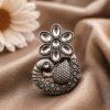 Designer Peacock Ring traditional brass jewelry premium polish elegant ethnic statement ring