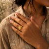 Anti Tarnish Rings Adjustable Contemporary Open Ring for Modern Women