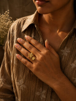 Anti Tarnish Rings Contemporary Open Ring for Bridal Wear