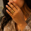 Anti Tarnish Rings Bridal Wear Open Ring for Modern Women