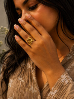 Anti Tarnish Rings Bridal Wear Open Ring for Modern Women