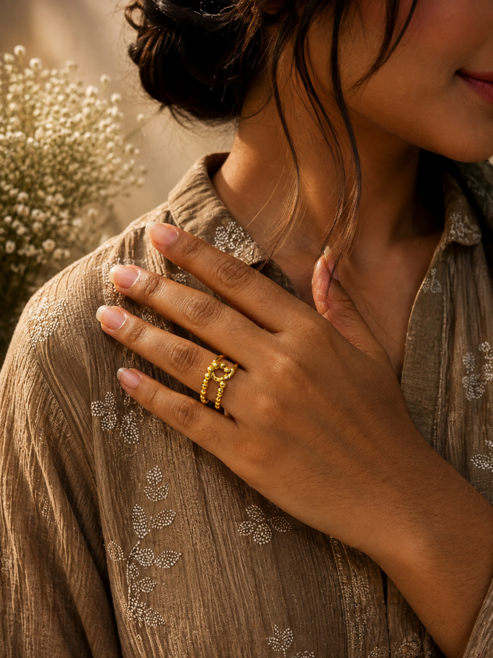 Anti Tarnish Rings Contemporary Gold Plated Open Ring for Modern Women 1 Anti Tarnish Rings Contemporary Gold Plated Open Ring for Modern Women