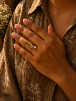 Anti Tarnish Rings Traditional Wear Contemporary Ring for Her