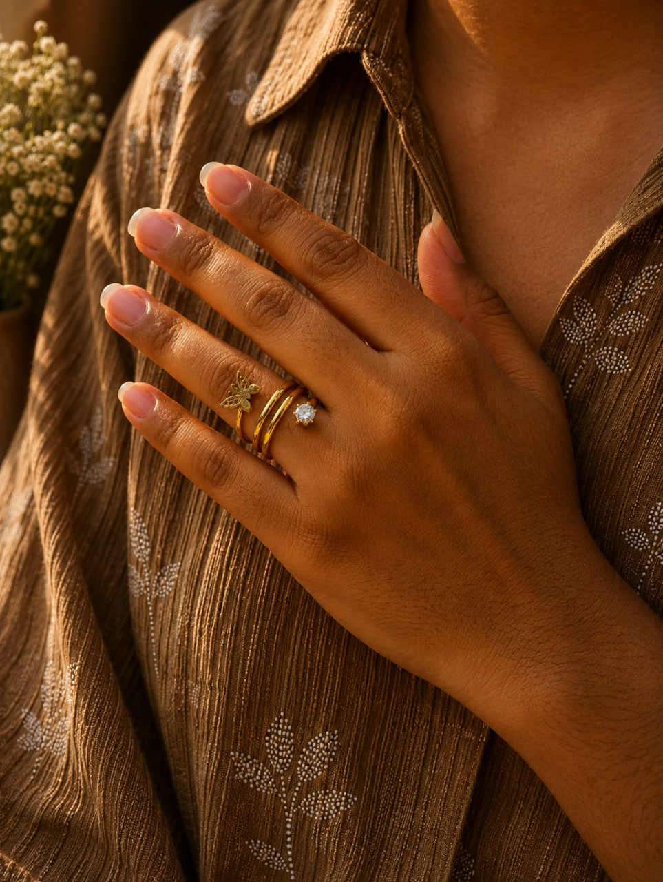 Anti Tarnish Rings Traditional Wear Contemporary Ring for Her 1 Anti Tarnish Rings Traditional Wear Contemporary Ring for Her