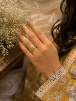 Anti Tarnish Rings Designer Gold Plated Luxury Ring for Stylish Women
