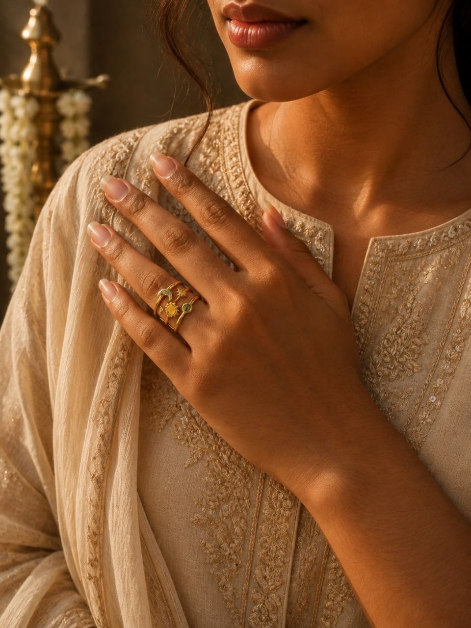 Anti Tarnish Rings Party Wear Band Ring for Ladies 1 Anti Tarnish Rings Party Wear Band Ring for Ladies