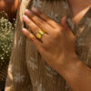 Anti Tarnish Rings Elegant Gold Plated Finger Ring for Ladies