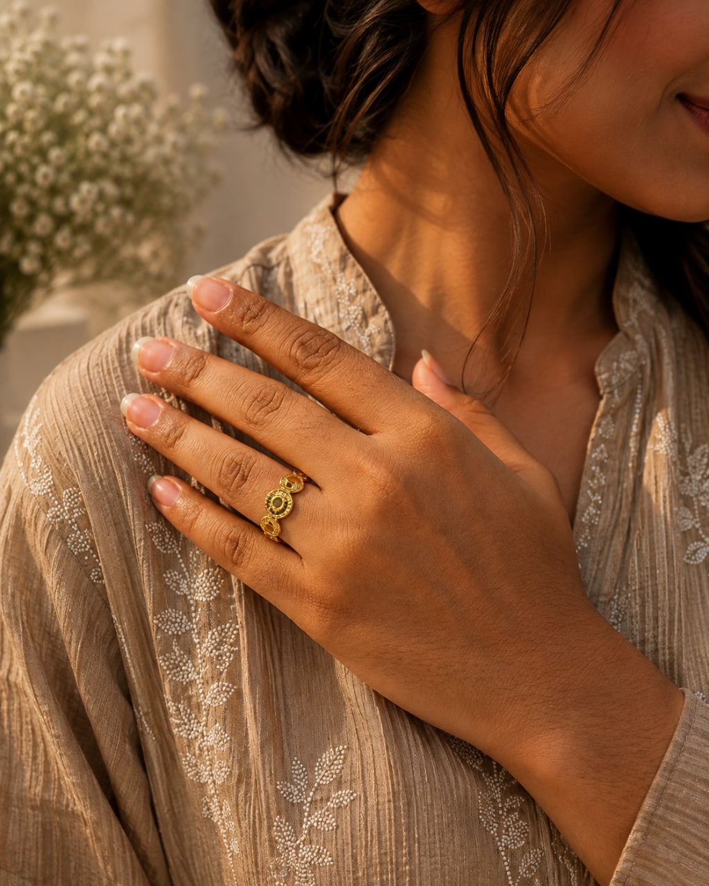 Anti Tarnish Rings Gold Plated Contemporary Traditional Wear Ring 1 Anti Tarnish Rings Gold Plated Contemporary Traditional Wear Ring