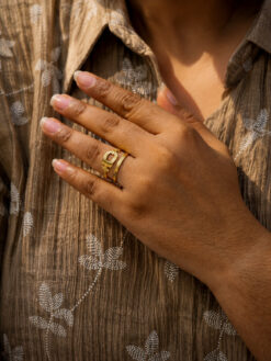Anti Tarnish Rings Contemporary Open Ring for Traditional Wear