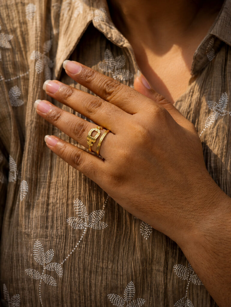 Anti Tarnish Rings Contemporary Open Ring for Traditional Wear