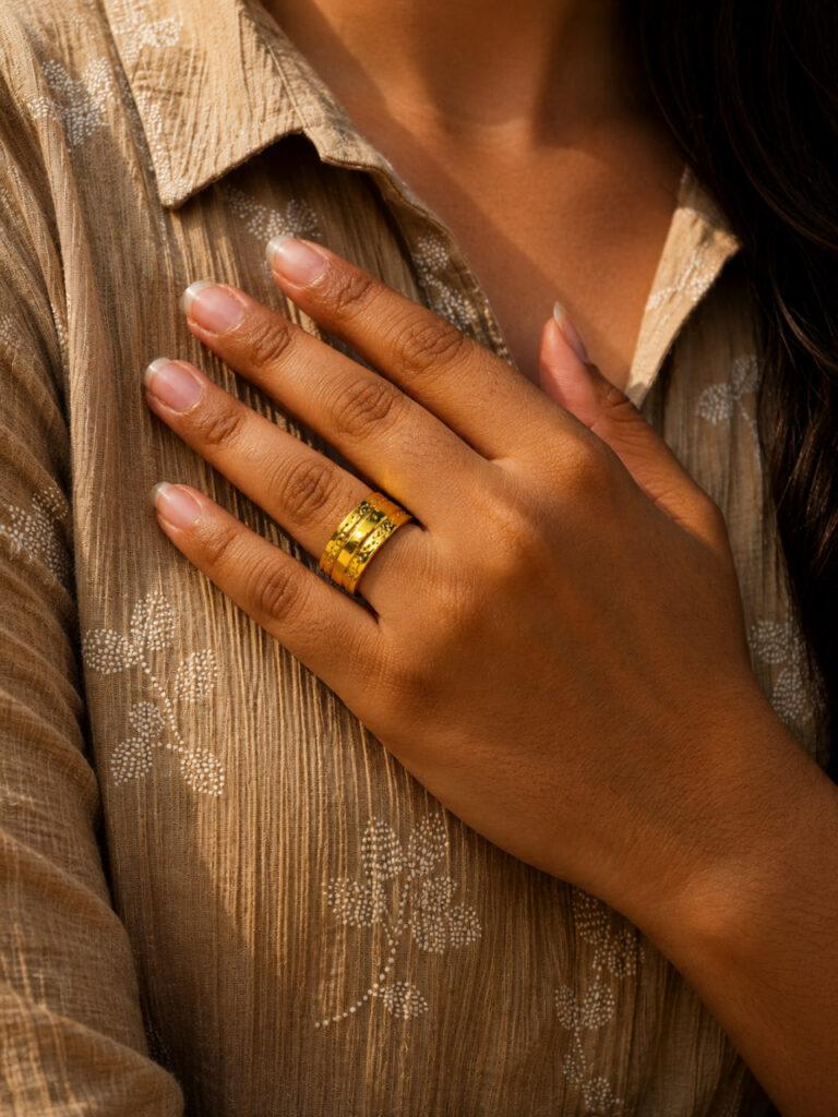 Anti Tarnish Rings Traditional Wear Open Ring for Her