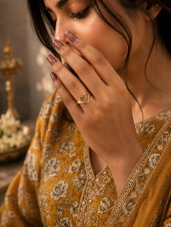 Anti Tarnish Rings Minimalist Gold Plated Band Ring for Ladies
