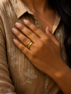Anti Tarnish Rings Royal Looking Fashion Open Ring with Stylish