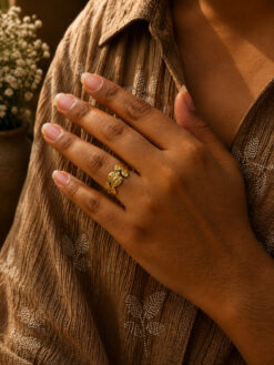 Anti Tarnish Rings Traditional Wear Royal Looking Ring for Office Women