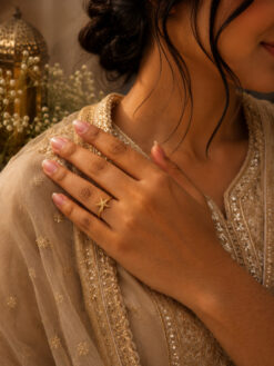 Anti Tarnish Rings Minimalist Gold Plated Band Ring for Girls
