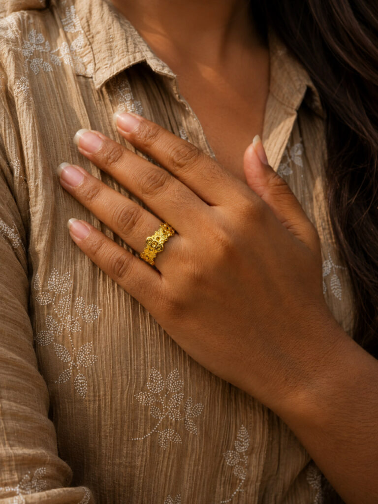 Anti Tarnish Rings Royal Looking Fashion Open Ring with Timeless