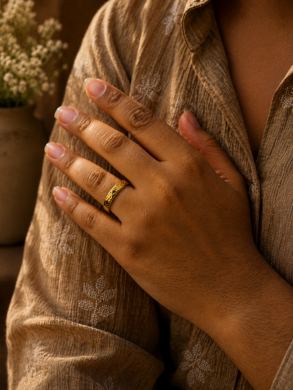 Anti Tarnish Rings Royal Looking Open Ring for Casual Wear 1 Anti Tarnish Rings Royal Looking Open Ring for Casual Wear