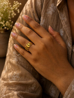 Anti Tarnish Rings Adjustable Royal Looking Finger Ring for Fashion Lovers