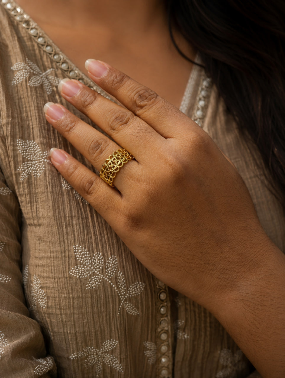 Anti Tarnish Rings Adjustable Elegant Finger Ring for Brides 1 Anti Tarnish Rings Adjustable Elegant Finger Ring for Brides