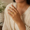 Anti Tarnish Rings Birthday Finger Ring for Brides