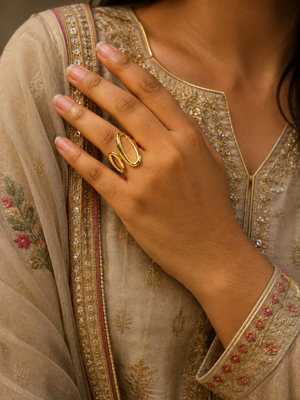 Anti Tarnish Rings Stylish Band Ring for Girls 1 Anti Tarnish Rings Stylish Band Ring for Girls